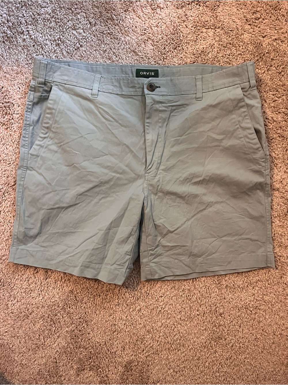 Orvis Men's Light Sage Flat Front Shorts